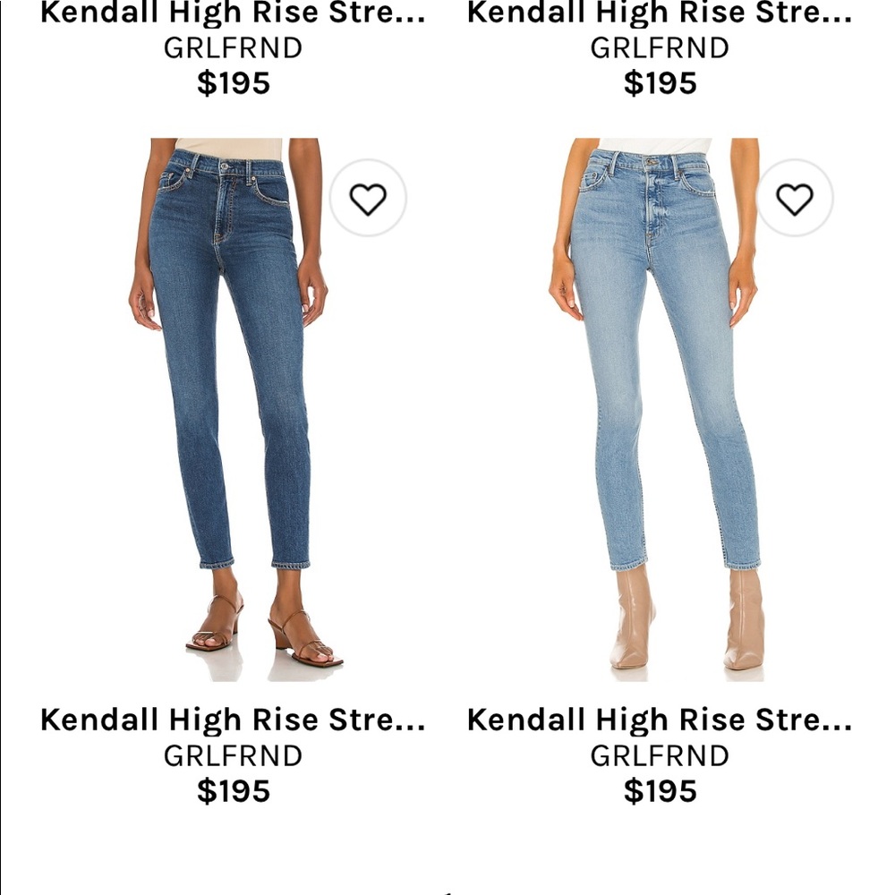 GRLFRND Denim Kendall High Rise Stretch Jeans. Size 27. Like new.